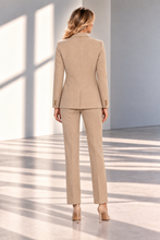 Blazer beige Fracomina vista posteriore indossato