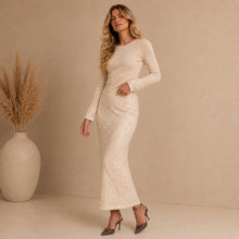 Maglia manicotti paillettes latte indossata Gio Chic