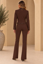 Pantalone bootcut con dettagli animalier