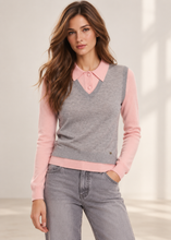 Polo in Maglia Effetto Layering