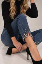 Jeans Swarovski grandi alla caviglia
