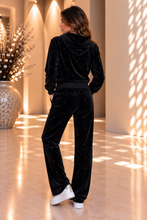 Pantalone tuta in ciniglia con elastico in vita