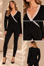 Maglia incrocio con pizzo
