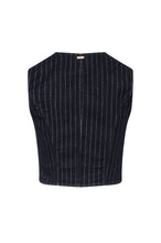 GILET SLIM IN DENIM GESSATO