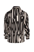 CAMICIA REGULAR IN VISCOSA CON STAMPA ASTRATTA