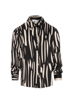 CAMICIA REGULAR IN VISCOSA CON STAMPA ASTRATTA
