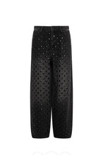 JEANS CARROT BALLOON IN DENIM NERO CON LAVAGGIO SCURO