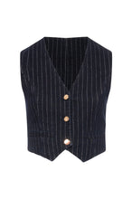 GILET SLIM IN DENIM GESSATO