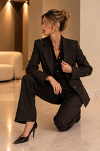 Pantalone Regular in Tessuto Gessato