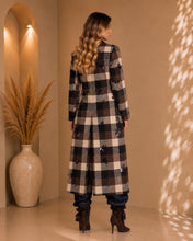Cappotto regular lungo a quadri Brown - vista posteriore