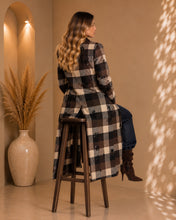 Cappotto regular lungo a quadri Brown - dettaglio posteriore