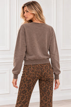 Felpa Gaudì taupe con logo e strass – retro