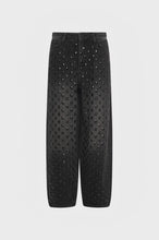 JEANS CARROT BALLOON IN DENIM NERO CON LAVAGGIO SCURO